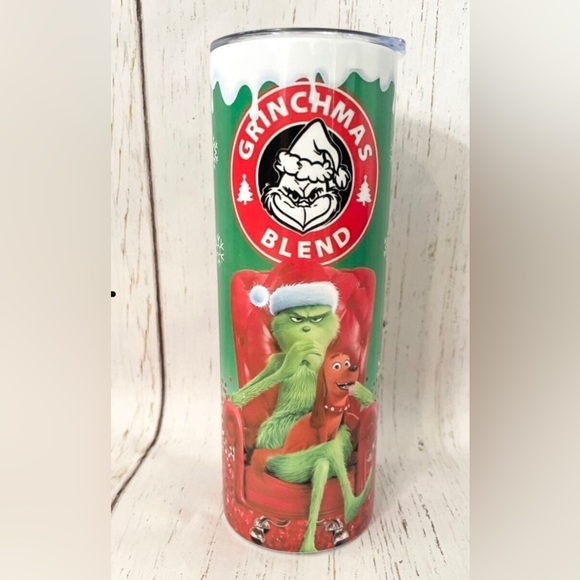 NEW Grinchmas Blend, Grinch Tumbler, Grinch, Grinch Skinny Tumbler, Christmas - Picture 3 of 3